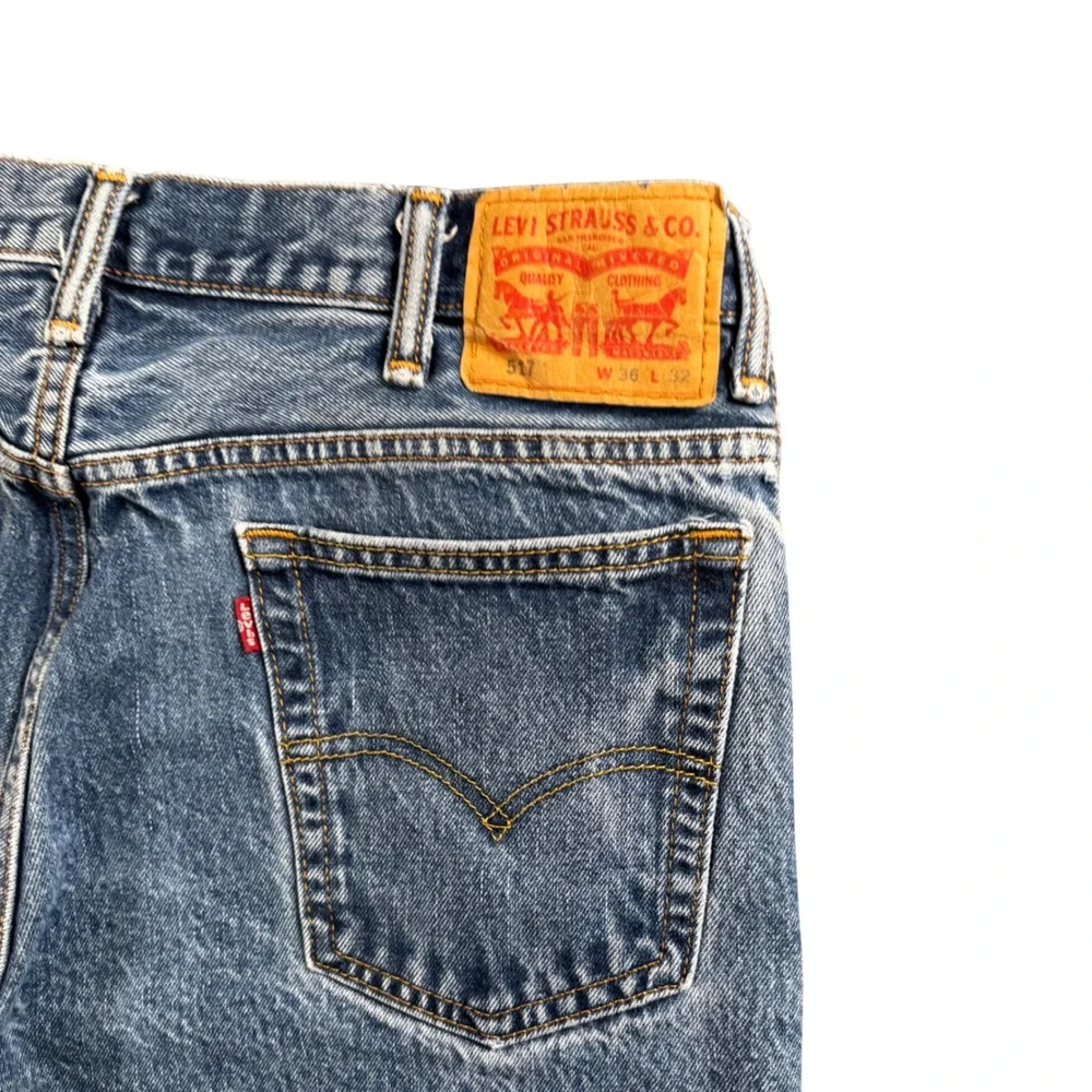 Levis 517 Y2K Bootcut Jeans Men 36x30 Western Workwear‎ Distressed Dad Denim